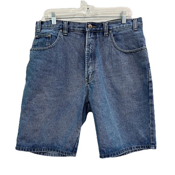 Route 66 Jean Shorts Mens Sz 34 Med Wash Denim Relaxed Fit 100% Cotton Jorts - Picture 1 of 6